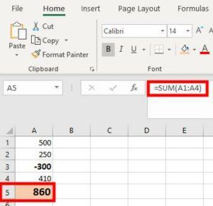 Calculate with negative numbers