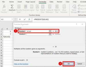 Insert function - confirming cell numbers