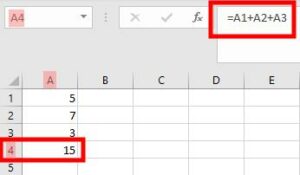 Excel formula example