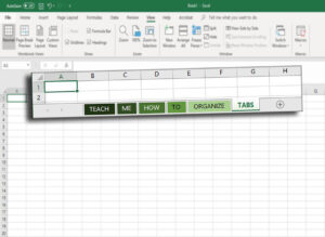 How to organize tabs in excel