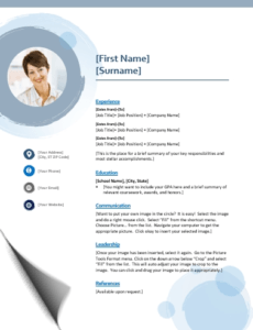 Resume template example - Microsoft Word