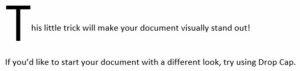 Drop Cap example