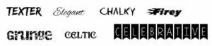 Fonts examples