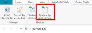 Restore File From Recycle Bin