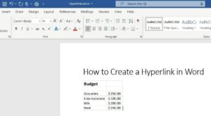 Link Excel File to Word