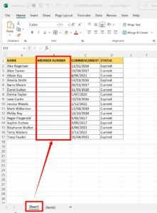 Excel VLOOKUP example - Insert data into column B